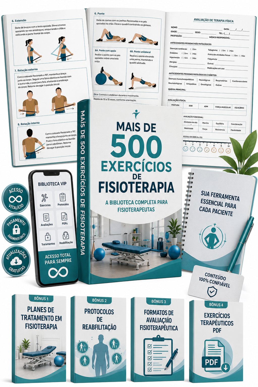 Biblioteca Digital de Fisioterapia — mais de 500 exercícios