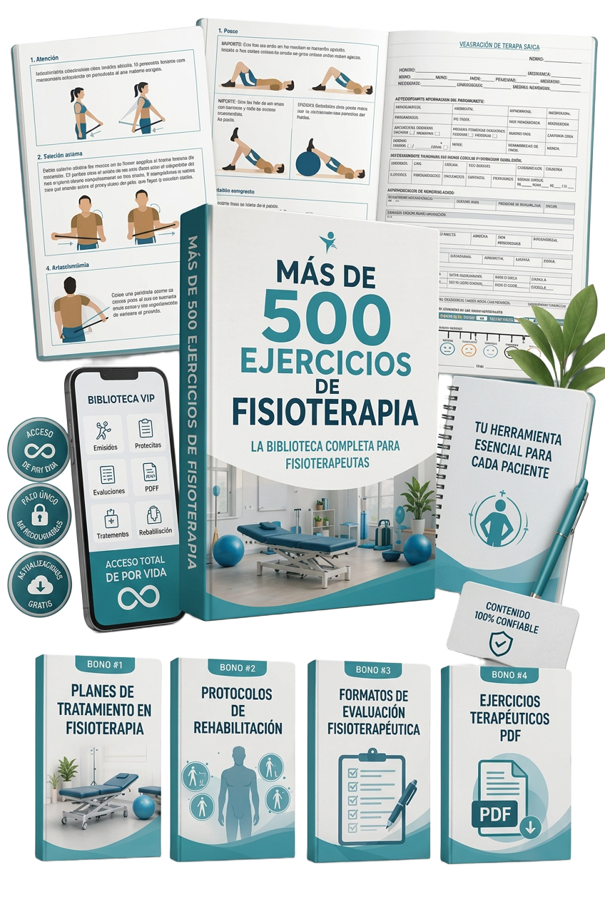 Más de 500 ejercicios de fisioterapia — biblioteca completa para fisioterapeutas